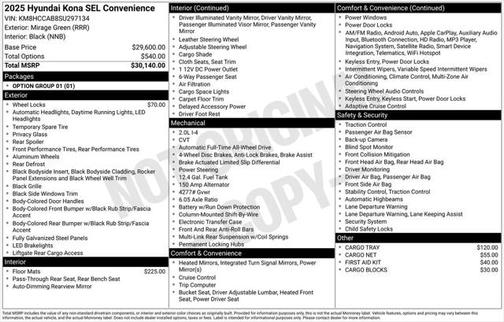 2025 Hyundai KONA SEL Convenience