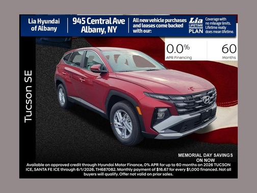 Ultimate Red 2026 Hyundai TUCSON SE