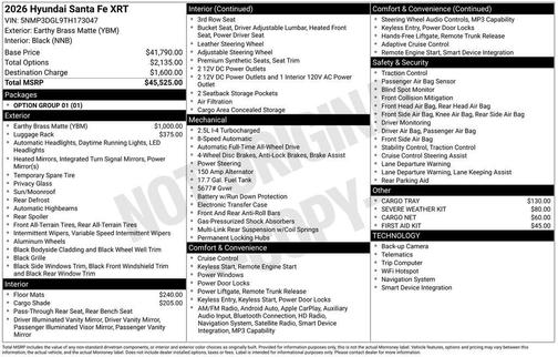 2026 Hyundai SANTA FE XRT
