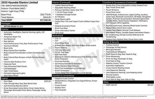 2025 Hyundai ELANTRA Limited