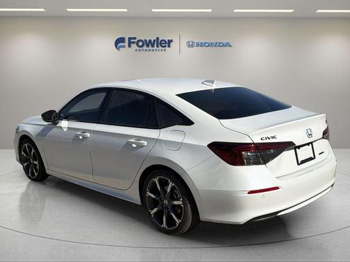 Platinum White Pearl 2026 Honda Civic Hybrid Sport Touring