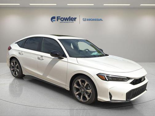 Platinum White Pearl 2026 Honda Civic Hybrid Sport Touring