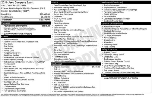 2016 Jeep Compass Sport
