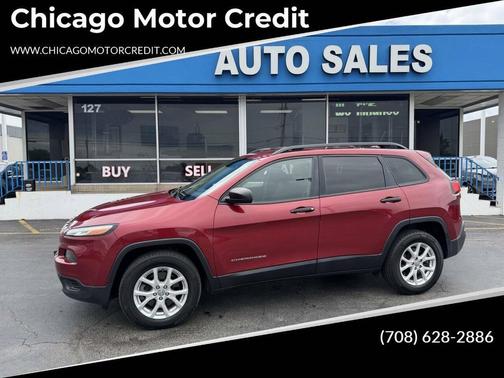 Maroon 2017 Jeep Cherokee Sport