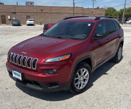 Maroon 2017 Jeep Cherokee Sport
