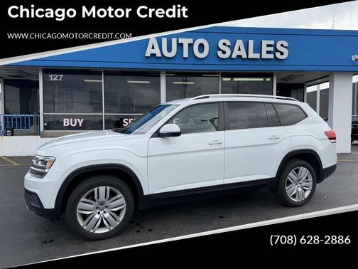 Pure White 2019 Volkswagen Atlas 3.6L SE w/Technology
