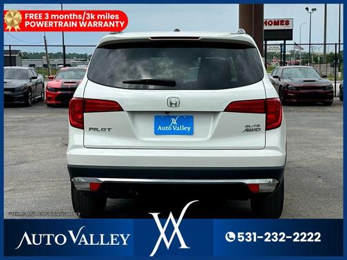White Diamond Pearl 2018 Honda Pilot Elite