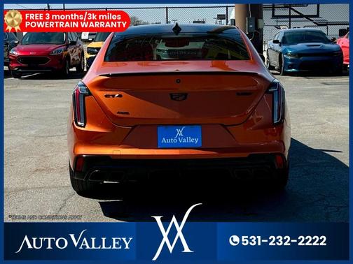 Blaze Orange Metallic 2022 Cadillac CT4-V V-Series