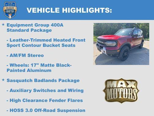 RUBY RED METALLIC TC 2026 Ford Bronco Sport Badlands