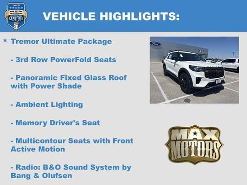 Star White Metallic Tri-Coat 2026 Ford Explorer Tremor