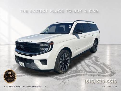 Star White Metallic Tri-Coat 2025 Ford Expedition Max Platinum