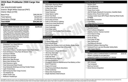 2024 RAM ProMaster 2500 Base