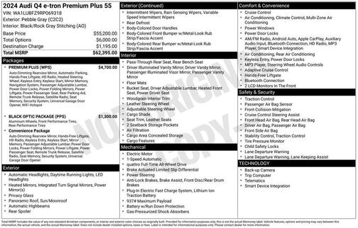 2024 Audi Q4 e-tron Premium Plus 55 quattro