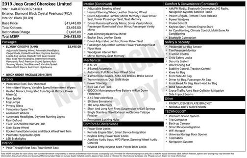 2019 Jeep Grand Cherokee Limited