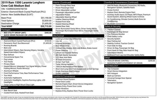 2019 RAM 1500 Longhorn