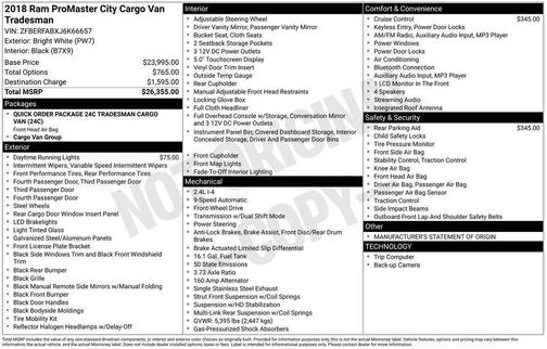 2018 RAM ProMaster City Tradesman