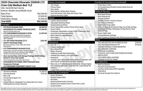 2020 Chevrolet Silverado 2500 LTZ