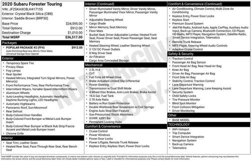 2020 Subaru Forester Touring