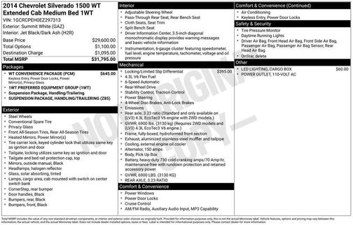 2014 Chevrolet Silverado 1500 Work Truck 1WT