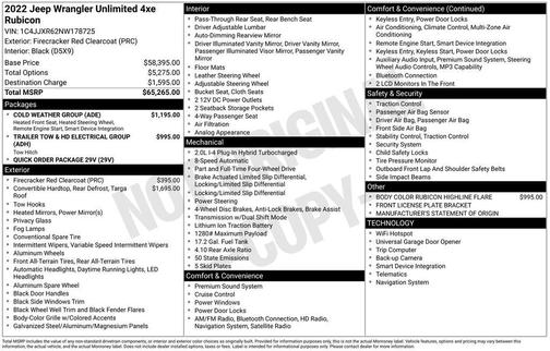 2022 Jeep Wrangler Unlimited 4xe Rubicon