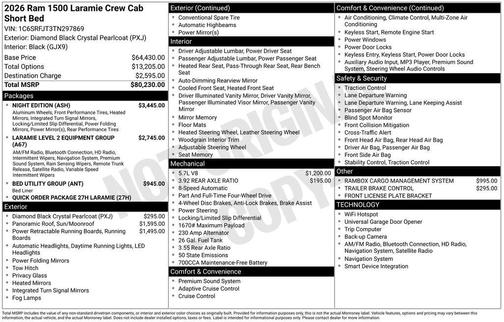 2026 RAM 1500 Laramie