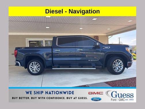 Pacific Blue Metallic 2021 GMC Sierra 1500 SLT