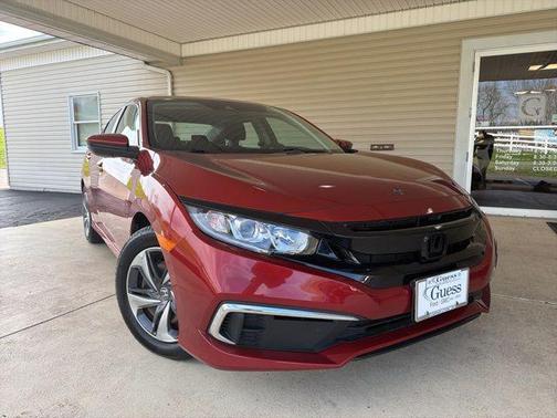 Orange 2019 Honda Civic LX