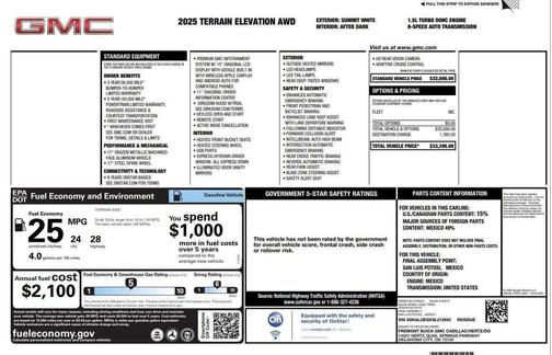2025 GMC Terrain AWD Elevation