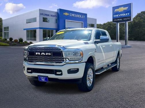 Pearl White 2021 RAM 3500 Limited Mega Cab 4x4 6'4' Box
