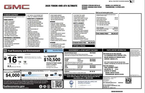Sterling Metallic 2025 GMC Yukon 4WD AT4 Ultimate