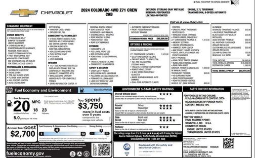 Sterling Gray Metallic 2024 Chevrolet Colorado Z71