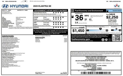 2025 Hyundai ELANTRA SE