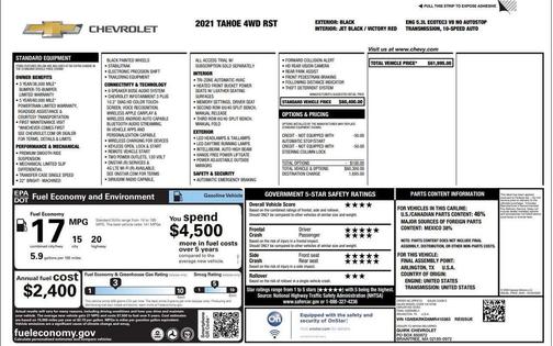 2021 Chevrolet Tahoe 4WD RST