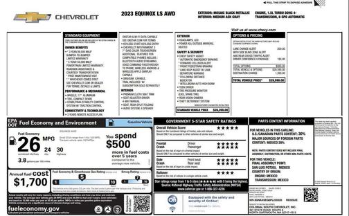 Mosaic Black Metallic 2023 Chevrolet Equinox LS