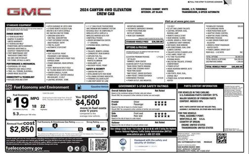 Summit White 2024 GMC Canyon Elevation
