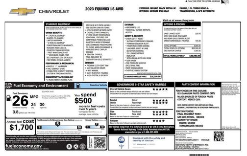 Mosaic Black Metallic 2023 Chevrolet Equinox LS