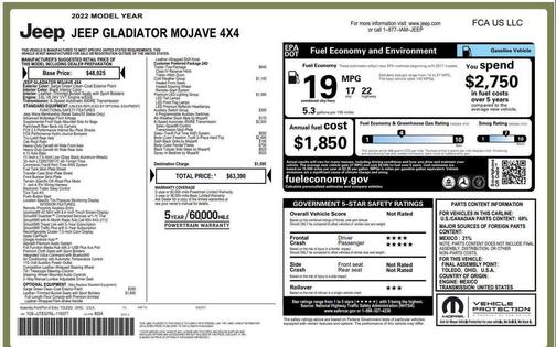 2022 Jeep Gladiator Mojave 4x4