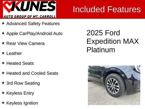 Black Metallic 2025 Ford Expedition Max Platinum