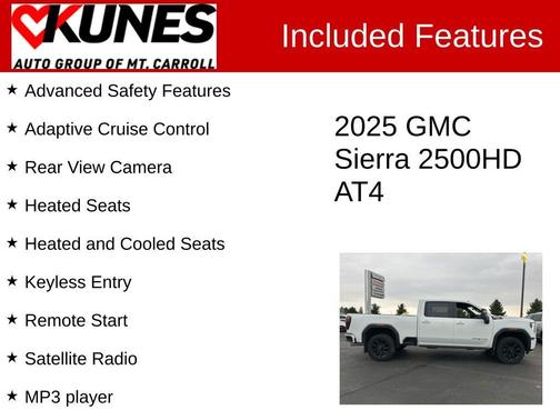 Summit White 2025 GMC Sierra 2500 AT4