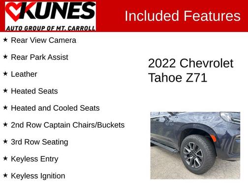 Dark Ash Metallic 2022 Chevrolet Tahoe Z71