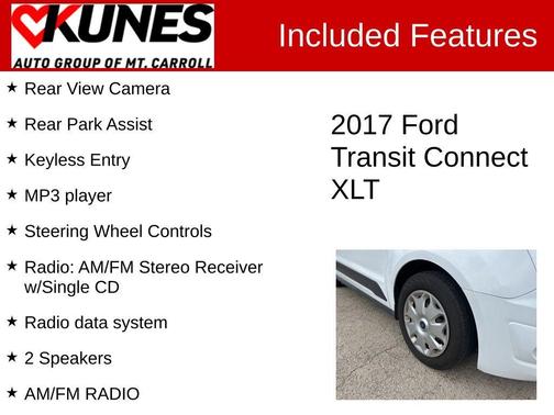 Frozen White 2017 Ford Transit Connect XLT