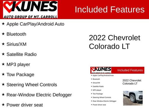 Summit White 2022 Chevrolet Colorado LT