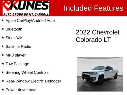 Summit White 2022 Chevrolet Colorado LT