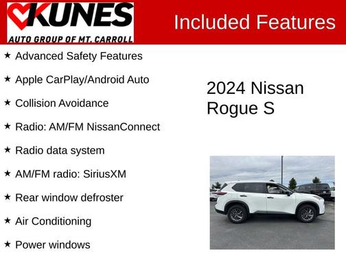Glacier White 2024 Nissan Rogue S