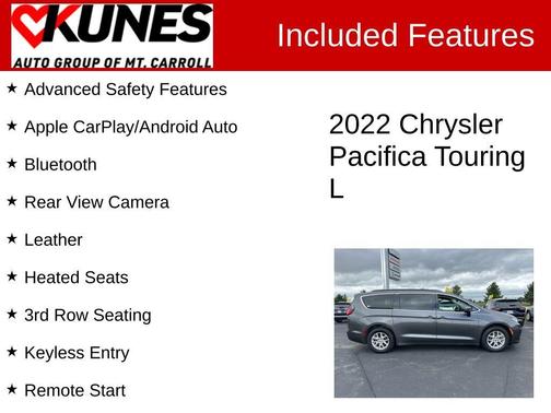 Granite Crystal Clearcoat Metallic 2022 Chrysler Pacifica Touring-L