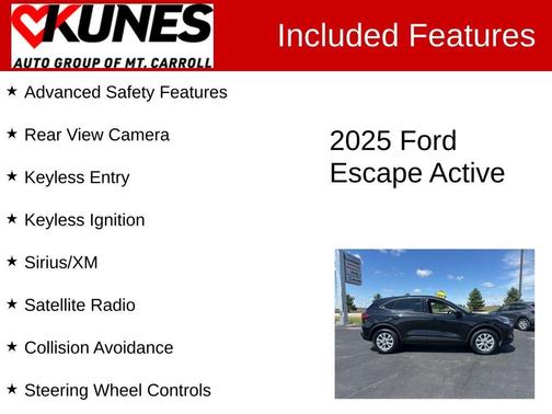 Black Metallic 2025 Ford Escape Active