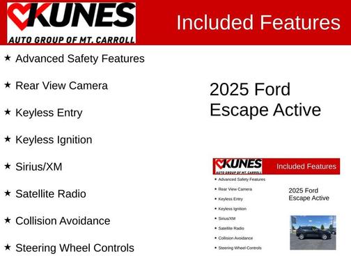 Black Metallic 2025 Ford Escape Active
