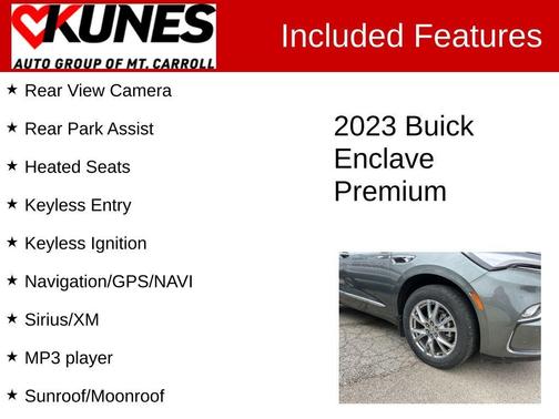Sage Metallic 2023 Buick Enclave Premium