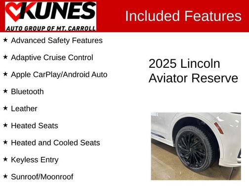 White 2025 Lincoln Aviator Reserve AWD