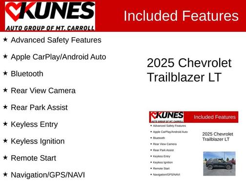 Mosaic Black Metallic 2025 Chevrolet Trailblazer LT